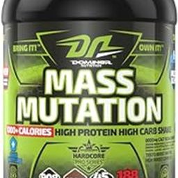 DN Mass Mutation Weight Gainer, 908 g (2 Lbs), Belgain Chocolate, High Protein Mass Gainer, 45g of Protein Per Serving With TESTO Boost | HGH Boost| CGT Bcaa Complex-image-95