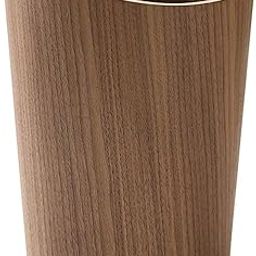 2.3 Gallons Wood Trash Can Wastebasket for Home or Office, Japanese-Style Natural Wood Round Wastebasket, Lightweight, Sturdy for Under Desk, Kitchen, Bedroom, Den, Hotel, or Kids Room (Dark Wood-B)-image-72