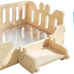 bnf® Bunny Rabbit Bed Summer Wooden Guinea Pig Bed for Ferrets Guinea Pig Rabbits 37x27.5x18cm Aluminum Plate|Pet Supplies | Small Animal Supplies | Beds Hammocks & Nesters|1 Bunny Bed-image-31
