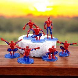 Spiderman Home, Car and Office Decor Figurine (Small, Red, Set of 7)-image-1