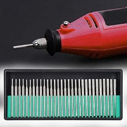 3nh Pin Set, 30PCs 1/2 / 3mm Grinder Head Cylindrical Diamond Needle Sanding Tool Set Carving Accessory for Grinding Glass Marble Rock Jewelry Shells-image-27