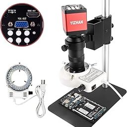 Microscope Sets HD 13MP 60F/S HDMI VGA Industrial Microscope Camera+130X C Mount Lens+56 LED Ring Light for Phone Chip Repair-image-14