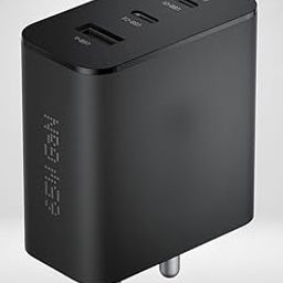 CMF Original 65W Nothing Gan Trio Charger Adapter | 3 Port USB Type C to A Fast Wall Charging Adaptor Compatible with CMF Phone 1/Nothing 3A Pro /3A/Nothing 2A/Samsung Galaxy S24 Ultra (Black)-image-116