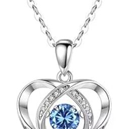 925 Sterling Silver Blue Diamond Heart Pendant Necklace For Women and Girls I Gifts For Girlfriend Wife I 6 Months Warranty*-image-51