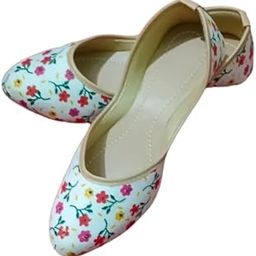 Stylish Juttis for Women-Ethnic Floral Pattern Bellies-image-18