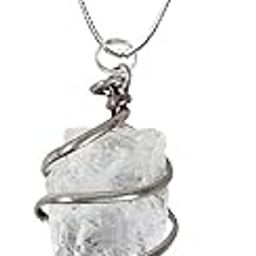 Clear Quartz Natural Wire Wrapped Pendant Crystal Stone Pendant for Men and Women-image-76