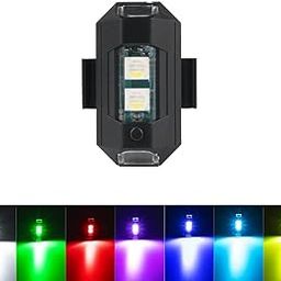 Semaphore® 1PC Universal Aircraft Strobe Light USB Charging Warning Lights Anti-Collision 7 Colours 3 Mode CAR Bike Back LED Blinker Night Strobe MULTIPURPOSE LED Compatible With Kaawasaki Eliminator-image-94