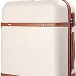 Vintage Luggage Universal Wheel Trolley Case Boarding Carry-on Luggage, Beige, 20-Inch, Casual-image-39