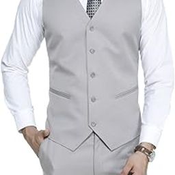 Men's V.Neck Five Button Slim Fit Formal/Party Waist Coat-27