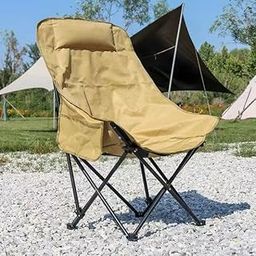 G POWERED Camping Chair for Adults, Compact Folding Portable Chair with Side Pockets for Outdoors Fishing, Hiking, Backpacking, Picnic, Beach, Travel, Supports Upto 100kg with Carry Bag (Khaki)-image-87