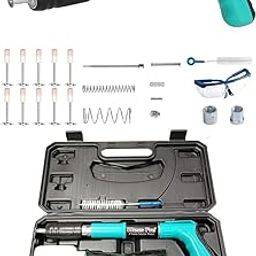 firoffy 5 Gears Manual Steel Nails Gun Tool with 50 Round Nails, Concrete Nail Gun Rivet Tool Portable Manual Silencing Wall Nail Gun for Cement Wall, Household, Meatalworking || Nail Gun Kit ||-57