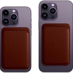 Genuine Leather Magnetic Card Wallet Holder for Magnetic Compatible with Mobile Phone Leather Magnetic Case Credit Card ID Holder (Dark Brown)-image-88
