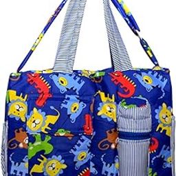 Wearilio Newborn Baby Multipurpose Polyester Diaper/Mother Bag with Holder Diaper Changing Multi Compartment (Colors and Design May Wary). (Basic Royal Blue)-image-7