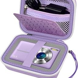 COMECASE Carrying&Protective Case For Digital Camera,Abergbest 21 Mega Pixels 2.7" LCD Rechargeable HD/ Kodak Pixpro/ Canon Powershot ELPH 180/190 / Sony DSCW800 / DSCW830 Cameras For Travel-Purple-image-70