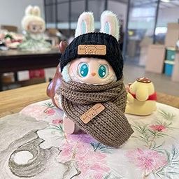 Jazzy Pearls Plush Pretend Play Headgear DIY Fashion Stuffed for 5.91'' Black with Scarf|1 Hat1 Scarf-image-47