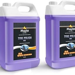 Maple car care Tyre Polish gel (5 Ltr) (Pack Of 2) | Gives Lustrous Dark, Long Lasting Super Black Shine - Non-Greasy and No Sling Formulation-picture-26