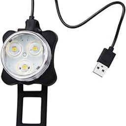 Dark Horse® Bicycle USB Rechargeable 3 LED 4 Mode Front Light, White-image-90