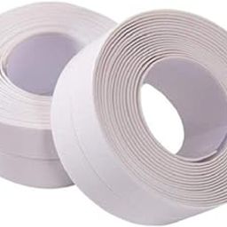 Agabani Caulk Strip, Sink Tape, Corner Caulk Strip,Waterproof Caulking Sealing Tape for Kitchen Toilet Bathroom Bathtub Sink Basin Edge Protector Strip (3.8CMX3.2M)(WHITE-2)-image-3