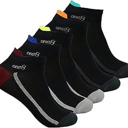 ONE8 Polyester Blend By Virat Kohli Men MOISTURE MANAGEMENT Breathable Running, Gym & Training Ankle Length Socks (Pack of 5), Assorted-image-16