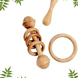 Litilish Organic Neem Wood Teether Combo for Babies – Rattler, Dumbbell & Teething Ring_ Pack of 3 Safe Natural Wooden Toys for 3–12 Months | Handcrafted & Eco-Friendly-image-94