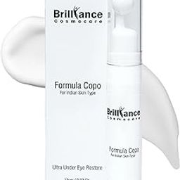Brilliance Cosmoscare 30ml Unisex Ultra Under Eye Serum for Dark Circle Removal and Wrinkles, Heals Puffy Eyes and Deep Hydration and Moisture lock, Improve skin tone, suitable for all skin type-55