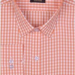 Men's Striped Full Long Sleeves Regular Fit Cotton Formal Checkred Shirts(GCR71)-image-79