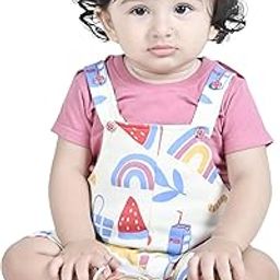 Baby Boy Printed Buttons Dungaree With T-Shirt Set-image-107