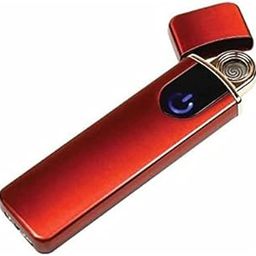 TechKing (𝙎𝙋𝙀𝘾𝙄𝘼𝙇 𝘿𝙀𝘼𝙇 𝙒𝙄𝙏𝙃 15 𝙔𝙀𝘼𝙍𝙎 𝙒𝘼𝙍𝙍𝘼𝙉𝙏𝙔) Portable Pocket Mini Slim Electronic Touch Sensor Metal Lighter USB Rechargeable Windproof Flameless Lighter for Smoking-picture-3