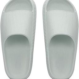 Happy Shopping - Women's Classic Ultra Soft Sliders/Slippers Comfortable & Waterproof Everyday Flip Flops for Ladies/Girls (Black,White Grey,-image-85