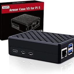 IDUINO Aluminum Case for Compatible with Raspberry Pi 5, Pi 5 Armor Case with Cooling Column and Thermal Pads for Raspberry Pi 5 4GB/8GB-2