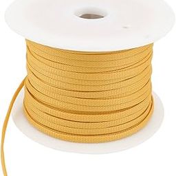 ZHuidjo Car Dark Yellow Expandable Braided Sleeve Wire Harness Sleeving 100M (SN: aa3 523 37a 1cf 9ce)-12