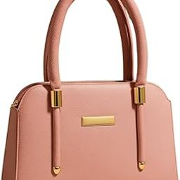 Pink Structured Handbag for Women – Designer Shoulder Bag, Elegant Purse, Office Use-image-12