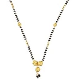 Black and Gold Alloy Short Beads Chain Mangalsutra for Women-image-60