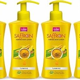 VI-JOHN Saffron Fairness Body Lotion For Men and Women | Turmeric & Chemical Free Fairness Body Lotion | Extract All Skin Types 250 ml Each (Pack of 4)-image-60