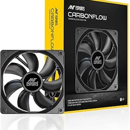 Ant Esports Carbonflow 120mm Case Fan - Black, High Static Pressure, PWM Control, 1300 RPM, 40.0 CFM Airflow-31