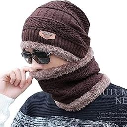 Winter Woolen Cap with Neck Scarf for Men and Women/Winter Caps for Men/Woolen Cap-picture-51