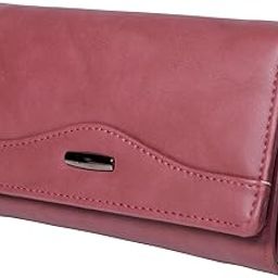 Wallet for Woman | Vegan Leather Ladies Hand Purse with Card Holder | Stylish Clutch for Daily Use (Pink)-image-91
