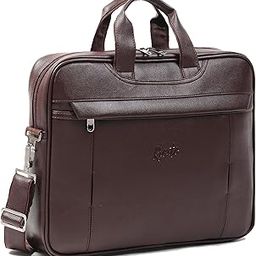 RIONTO Edge Vegan leather laptop bags for men office use Premium office bag for man | Messenger Bag for Man | Supports Laptop Upto 15.6 inch (Brown)-image-72