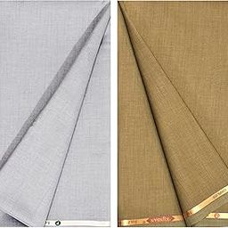 Men's Light Steel Grey & Khaki (Gold) Trouser Fabric-picture-36