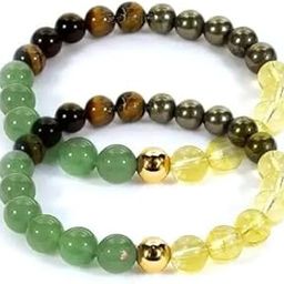 Money Magnet Bracelet | Citrine, Tiger Eye, Green Aventurine, Pyrite & Hematite | Gemstones Money Magnet Bracelet | & Hematite (Pack of 2)-image-88