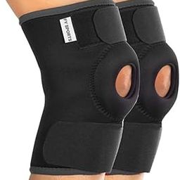 FY Sports Neoprene 2 Adjustable Knee Support Patella|Knee Support For Men & Women|Knee Cap|Knee Brace|Knee Guard|Knee Cap|Knee Pain Relief|Knee Belt|Joint Pain Relief (Grey)-image-28