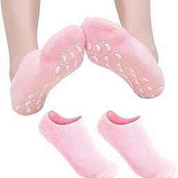 Silicon Socks Moisturizing Sock for Crack Spa Gel Socks for Women and Men Feet Protector Crack Heel Repair Socks Thick 1 Pair(FREE SIZE)-96