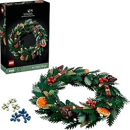 LEGO Icons Wreath-Making Kit, Holiday Garland, Table Centerpiece Decoration, Gift for Adults 10340-5
