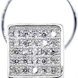 Stone Nose Pin Wire Nose Pin in Pure 92.5 Sterling Silver Diamond Look Rhodium Plating-image-70