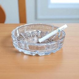 IMAGICART Crystal Clear Glass Ashtray | Finish with Vintage & Contemporary Patterns | Elegant, Heat-Resistant Design for Smoking Corners, Outdoor Patios & Tabletop Décor Modern Styles-image-85
