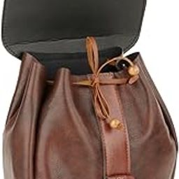 CALANDIS® Retro Pouch Bag Style Backpack Pockets Cosplay Costume Brown 1 | Clothing, Shoes & Accessories | Womens Handbags & Bags-image-30