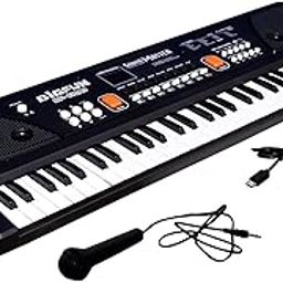 BlackZone 61 Keys Big Piano Portable Keyboard, Piano for Kids with Microphone Portable Electronic Keyboards for Beginners Musical Toys Piano for Girls Boys Ages Above 3 Years (61 Key Big Piano)-11