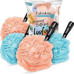 Fabskin Luxury Bathing Loofah For Men And Women | Pack Of 4 | Peach & Blue | Foaming Loofah For Bathing | Bath Scrub Sponge | Made In India-image-5