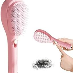 Self-Cleaning Anti-Static Massage Comb, Self Cleaning Hair Brush, Massage Comb For Hair, Retractable Rotary Lift Self-Cleaning Comb, Women's Hair Styling Tool (multicolor) (pro packof-1)-image-80