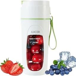 Rhonnium Portable Juice Blender Bottle | USB Rechargeable Personal Mini Blender | Mini Electric Fruit Juicer Blender 340ML-image-60